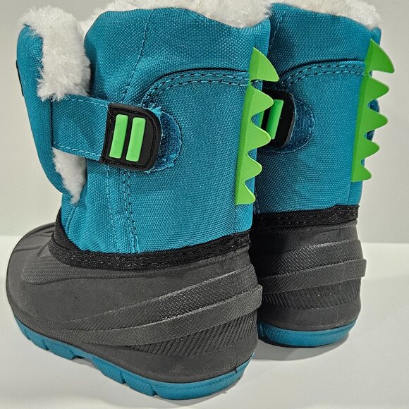 Cat & Jack Dino Winter Snow Boots Size 6 Thermolite (Excellent) - Picture 3 of 7